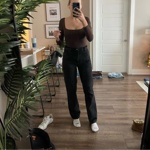 Abercrombie 90s Straight Black Jean Size 8